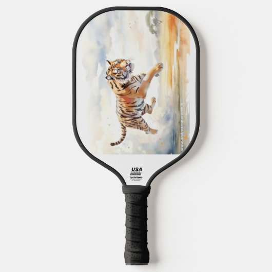 Tiger in Aktion Pickleball Schläger (Vorderseite)