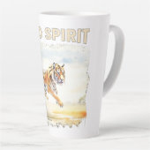Tiger in Aktion - Wilder Geist Milchtasse (Rechte Ecke)
