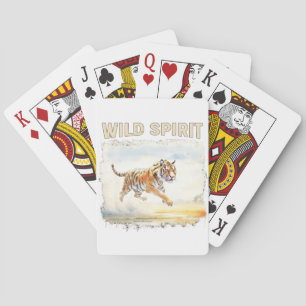 Tiger in Aktion - Wilder Geist Spielkarten