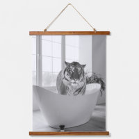 Tiger in Badewanne Badezimmer Kunst Spaß Tier