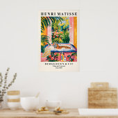 Tiger in Bathtub Art Print Funny Matisse Style Poster (Küche)