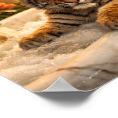 Tiger in Bathtub Wall Art – Luxury Animal Poster,  Poster (Ecke)