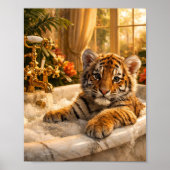Tiger in Bathtub Wall Art – Luxury Animal Poster,  Poster (Vorne)