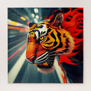 Tiger in Bewegung Puzzle
