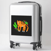 Tiger in Blume Aufkleber (Koffer)