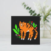 Tiger in Blume Einladung (Stehend Vorderseite)