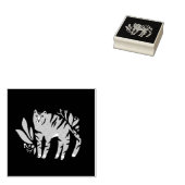 Tiger in Blume Gummistempel (Stempel)
