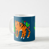 Tiger in Blume Kaffeetasse (Vorderseite Links)