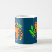 Tiger in Blume Kaffeetasse (Mittel)