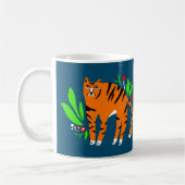 Tiger in Blume Kaffeetasse (Links)
