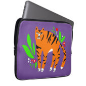 Tiger in Blume Laptopschutzhülle (Vorne Rechts)