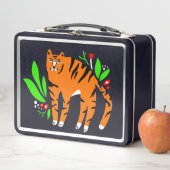 Tiger in Blume Metall Brotdose (Beispiel)