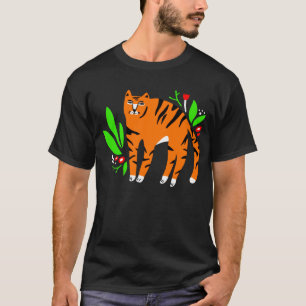 Tiger in Blume T-Shirt