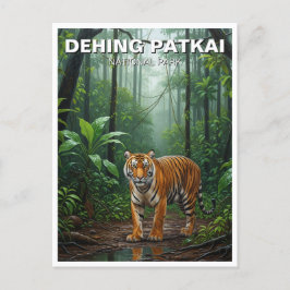 Tiger in Dehing Patkai Nationalpark Indien Reisen Postkarte