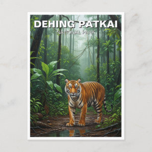Tiger in Dehing Patkai Nationalpark Indien Reisen Postkarte