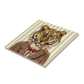 Tiger in der Abends-Abnutzung Fliese (Seite)