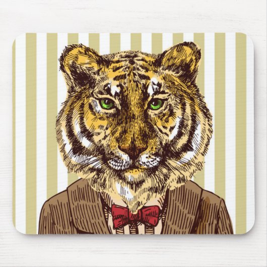 Tiger in der Abends-Abnutzung Mousepad (Vorne)