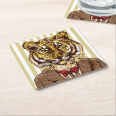 Tiger in der Abends-Abnutzung Rechteckiger Pappuntersetzer (angewinkelt)