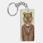 Tiger in der Abends-Abnutzung Schlüsselanhänger (Vorderseite links)