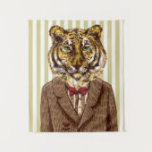 Tiger in der Abends-Abnutzung Wandteppich (Vorderseite)