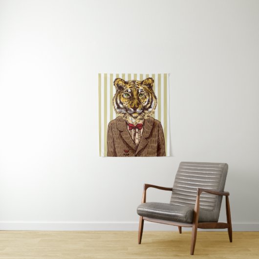 Tiger in der Abends-Abnutzung Wandteppich (Beispiel)