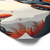 Tiger in der Berglandschaft Poster (Ecke)