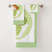 Tiger in der Bettillustrierung Kinder kindisch dru Badhandtuch Set (Insitu)