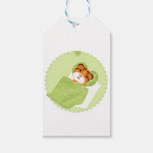 Tiger in der Bettillustrierung Kinder kindisch dru Geschenkanhänger
