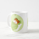 Tiger in der Bettillustrierung Kinder kindisch dru Kaffeetasse (Vorderseite Links)
