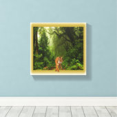 Tiger in der Dschungel-Leinwand Leinwanddruck (Insitu (Holzboden))