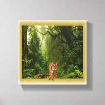 Tiger in der Dschungel-Leinwand