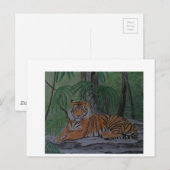 Tiger in der Erholung Postkarte (Vorne/Hinten)