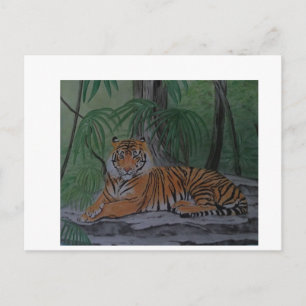 Tiger in der Erholung Postkarte