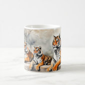 Tiger in der Erholung Wasserfarbe Kaffeetasse (Mittel)