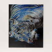 Tiger in der Nacht Puzzle (Vertikal)