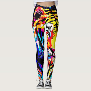 Tiger in einem Blumentraum Leggings