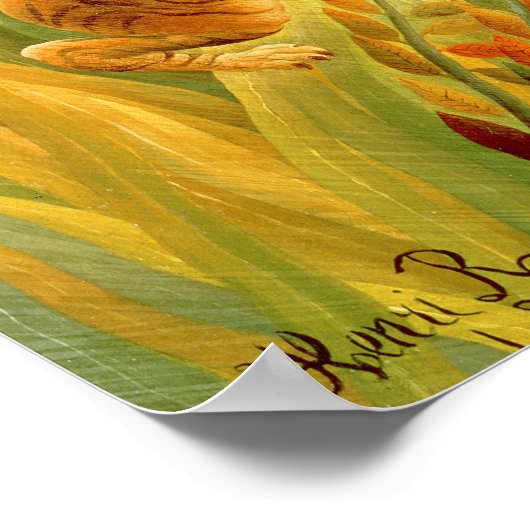 Tiger in einem tropischen Sturm 1891 Poster (Ecke)