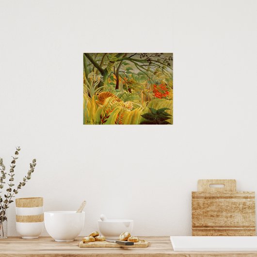 Tiger in einem tropischen Sturm 1891 Poster (Küche)