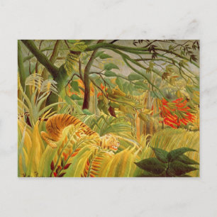 Tiger in einem tropischen Sturm 1891 Postkarte