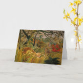 Tiger in einem tropischen Sturm | Henri Rousseau Karte (Gelbe Blume)