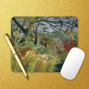 Tiger in einem tropischen Sturm Henri Rousseau Mousepad