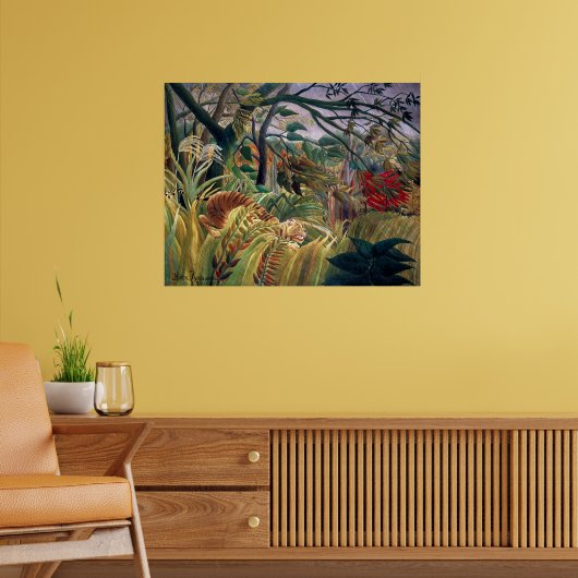 Tiger in einem tropischen Sturm | Henri Rousseau | Poster (Wohnzimmer 2)