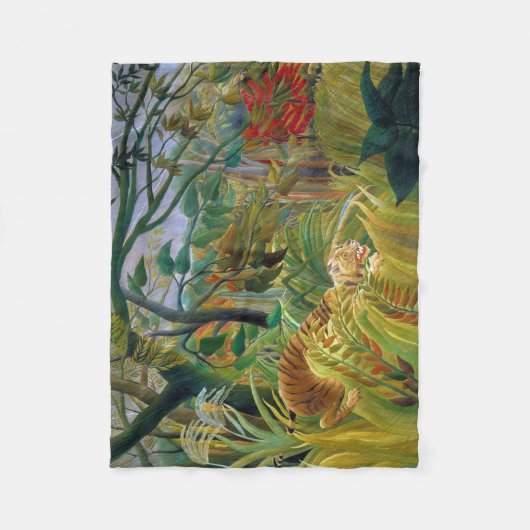 Tiger in einem tropischen Sturm, Rousseau Fleecedecke (Vorderseite)
