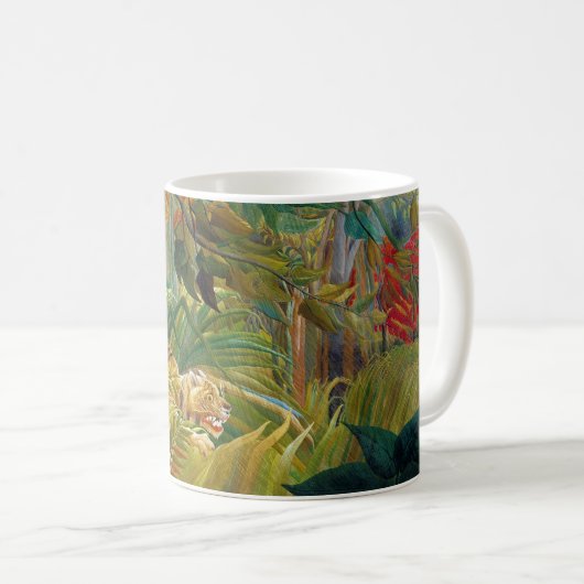 Tiger in einem tropischen Sturm, Rousseau Kaffeetasse (VorderseiteRechts)