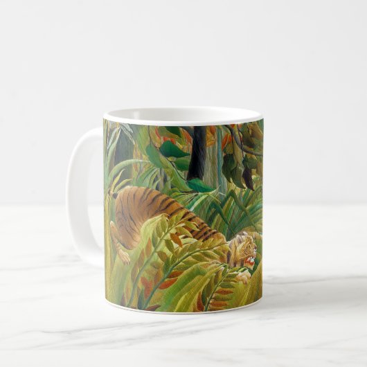 Tiger in einem tropischen Sturm, Rousseau Kaffeetasse (Vorderseite Links)