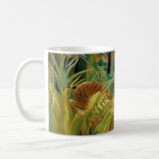 Tiger in einem tropischen Sturm, Rousseau Kaffeetasse (Links)