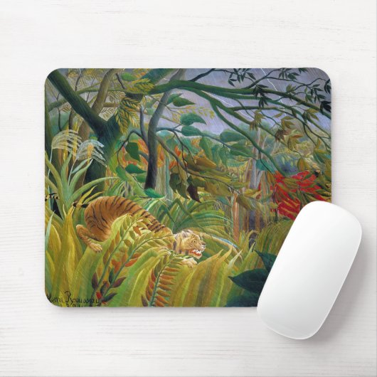 Tiger in einem tropischen Sturm, Rousseau Mousepad (Mit Mouse)