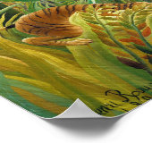 Tiger in einem tropischen Sturm, Rousseau Poster (Ecke)