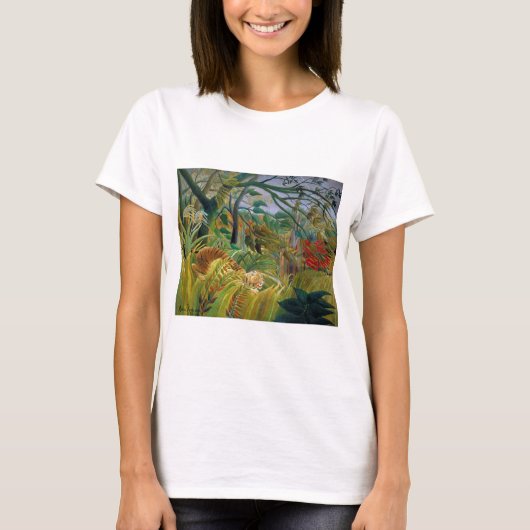 Tiger in einem tropischen Sturm, Rousseau T-Shirt (Vorderseite)