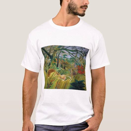 Tiger in einem tropischen Sturm, Rousseau T-Shirt (Vorderseite)